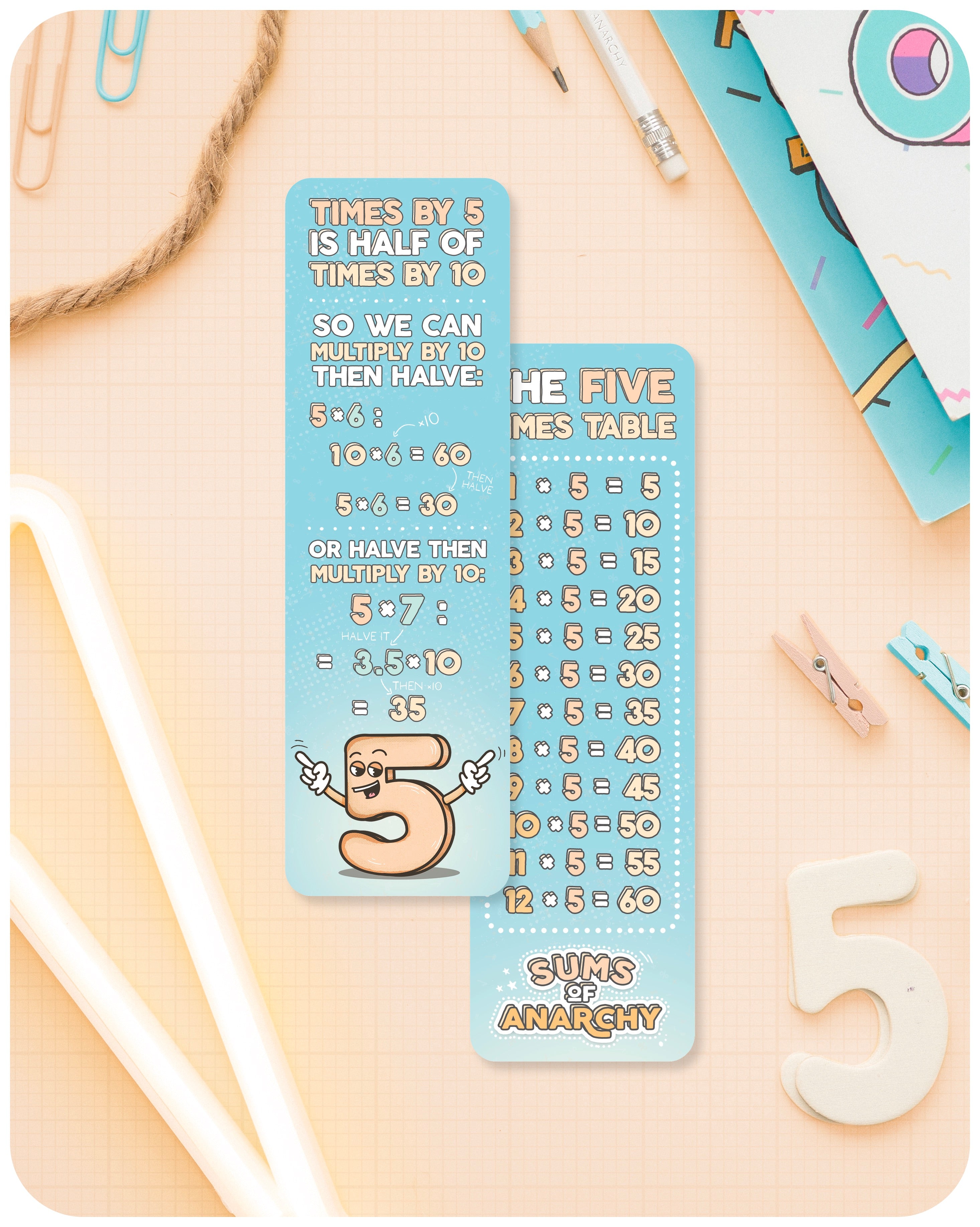 Table Bookmark Full Times Tables Bookmark Set β Sums of Anarchy